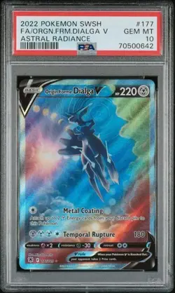 2022 Pokemon Origin Forme Dialga V Full Art Astral Radiance 177/189 PSA 10 - Image 1