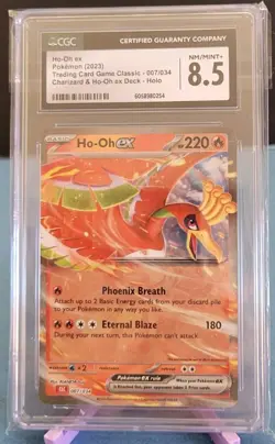 2023 Pokemon Ho-Oh ex 007/034 Charizard and Ho-Oh ex deck NM/MINT 8.5 - Image 1