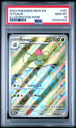 2023 POKEMON MEW EN-151 ILLUSTRATION RARE #167 IVYSAUR PSA 10 - Image 1