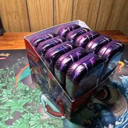 Mega Evolutions Destined Rivals Mini Tin Display 10ct Sealed tins with Display - Image 2
