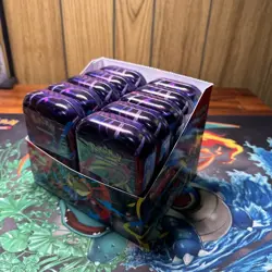 Mega Evolutions Destined Rivals Mini Tin Display 10ct Sealed tins with Display - Image 4