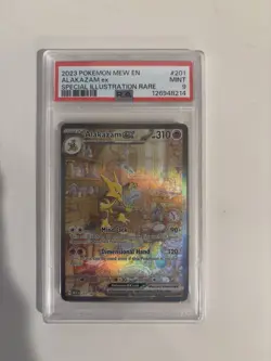 🔥Pokemon TCG - Alakazam ex - 201/165 - Illustration Rare - S & V: 151 - PSA 9🔥 - Image 1
