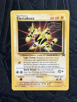 Pokemon TCG Electabuzz 02/53 Wotc Black Star Promo (English) - MP - Image 3