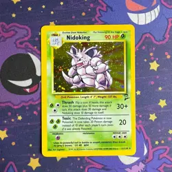 Pokemon TCG Nidoking Base Set 2 Holo Unlimited Holo Rare 11/130 lp/MP swirl - Image 1