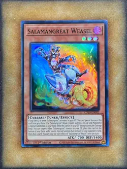 Yugioh Salamangreat Weasel LD10-EN002 Super Rare 1st Ed NM - Image 1