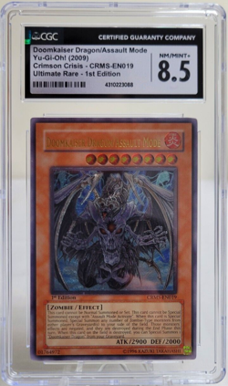2009 YuGiOh CRMS-EN019 Doomkaiser Dragon Assault Mode Ultimate Rare CGC 8.5 - Image 1