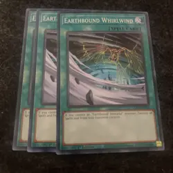Yugioh! x3 EARTHBOUND WHIRLWIND LDS3 Common 1st Ed 3x Yu-gi-oh! Tcg SET Immortal - Image 1