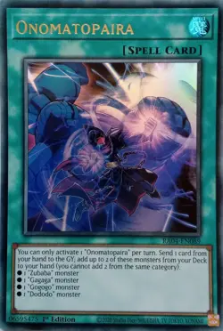 RA04-EN089 ONOMATOPAIRA ULTRA RARE 1ST EDITION YuGiOh CARD - Image 1