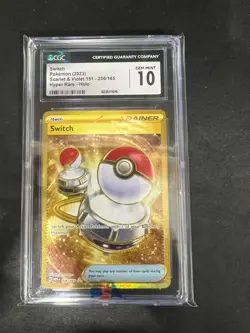 Switch 206/165 Scarlet & Violet 151 CGC Graded 10 Pokemon Trading Card Game - Image 1
