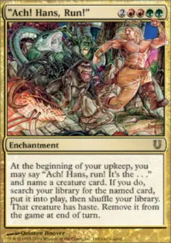 MTG Ach! Hans, Run!, Light Play, English Unhinged - Image 1