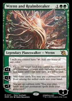 MTG Wrenn and Realmbreaker (217/481) March of the Machine NM - Image 1