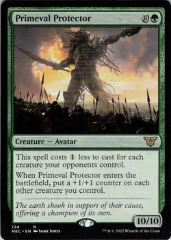 MTG Primeval Protector (124) | NM | Commander: Kamigawa: Neon Dynasty {NEC} - Image 1