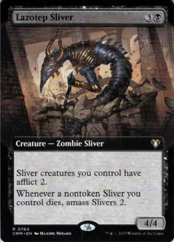 MTG Lazotep Sliver (Extended Art) (764) | NM | Commander Masters {CMM} - Image 1