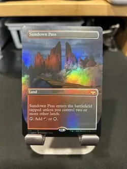 MTG Innistrad: Crimson Vow #285 Sundown Pass Borderless Foil NM - Image 1