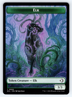 Mutavault | Elk - NONFOIL Double Sided Token - Lorwyn Eclipsed MTG - Image 2