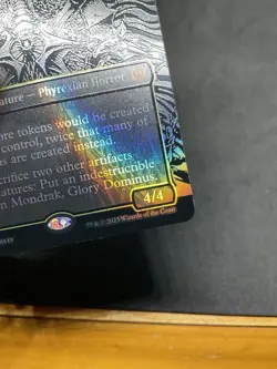 Mondrak, Glory Dominus (Oil Slick Raised Foil) Phyrexia: All Will Be One Foil - Image 4