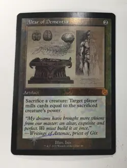 Altar of Dementia (Schematic) The Brothers' War: Retro Frame Artifacts Foil - Image 1