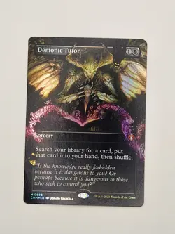 Demonic Tutor (Borderless) Commander Masters Foil - Image 1