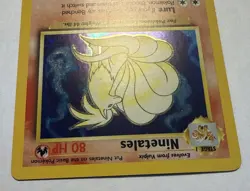 Pokemon TCG Base Set Ninetales Holo Foil Rare Card 12/102 Light Play - Image 3