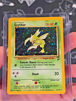 Scyther Holo Base Set 2 17/130 Holo Rare Vintage Wotc Pokemon - LP - Image 1