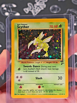 Scyther Holo Base Set 2 17/130 Holo Rare Vintage Wotc Pokemon - LP - Image 2