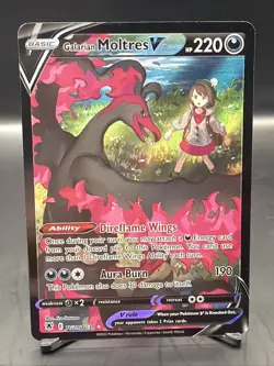 2022 Pokemon Sword and Shield Astral Radiance #TG20 Galarian Moltres V URR - Image 1