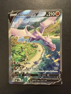 Aerodactyl V (Alternate Full Art) 180/196 Swsh11: Lost Origin Holo Pokemon - Image 1