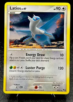 Latios 4/17 LP Non Holo Rare Pop Series 7 Pokemon League Challenge Promo! - Image 1