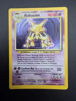 Pokemon TCG Alakazam Base Set 1/102 Holo 1999-2000 Wizards Base Set Copyright... - Image 2