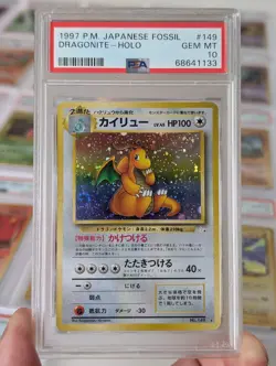 Dragonite 149 PSA 10 Pokemon Japanese Mystery Of The Fossils Gem Mint - Image 1