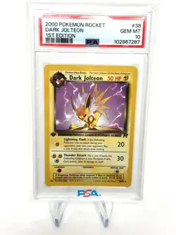 Pokemon PSA 10 Dark Jolteon Team Rocket 1st Edition 2000 Gem Mint Arita - Image 1