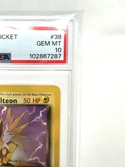 Pokemon PSA 10 Dark Jolteon Team Rocket 1st Edition 2000 Gem Mint Arita - Image 3