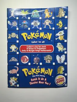 PokeTrivia Card #113 CHANSEY and Pokemon Movie Scene 8 -- Burger King booklet - Image 2