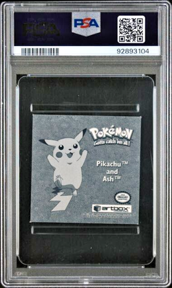 Pokemon PSA 8 Pikachu & Ash #PR03 Serie 1 Bonus Prism Stickers 1999 Japanese - Image 3
