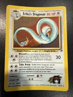 Pokemon TCG Erika's Dragonair Gym Heroes 4/132 Holo Unlimited Rare - Image 1