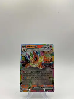 Pokemon TCG Prismatic Evolutions Flareon EX Promo Card 014/131 Stamped - Image 1