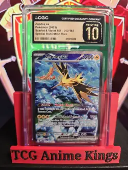 Pokemon Zapdos EX 202/165 Scarlet & Violet 151 Sir Alt Art CGC 10 Pristine - Image 1