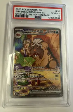 2025 POKEMON DRI EN-SPECIAL ILLUSTRATION RARE #235 ARVEN'S MABOSSTIFF EX PSA 10 - Image 1