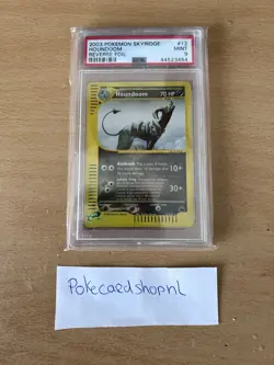 2003 Pokemon Skyridge Houndoom 12/144 Reverse Foil Holo Rare PCA/PSA 9 Mint - Image 2