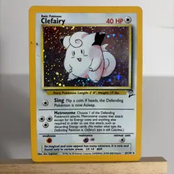 1999 Pokemon TCG Clefairy Base Set #5/102 Damaged Holo - Image 1