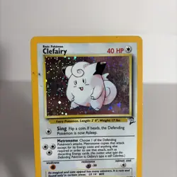 1999 Pokemon TCG Clefairy Base Set #5/102 Damaged Holo - Image 3