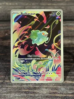 2025 Pokemon Mega Evolution 133/132 Bulbasaur Illustration Rare Card - Image 1