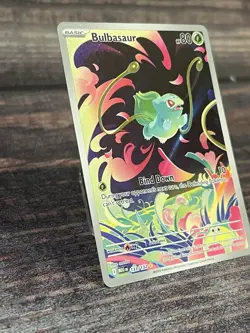 2025 Pokemon Mega Evolution 133/132 Bulbasaur Illustration Rare Card - Image 2
