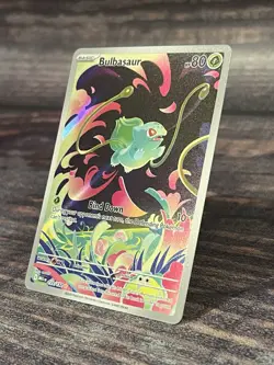 2025 Pokemon Mega Evolution 133/132 Bulbasaur Illustration Rare Card - Image 3