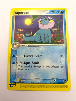 Pokemon Card - Vaporeon 25/100 EX Sandstorm *NM* Rare - Image 1