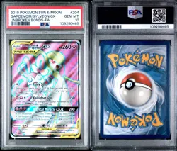 2019 Pokemon SUN & MOON Unbroken Bonds Gardevoir & Sylveon GX ✨ PSA 10 Tag Team - Image 3