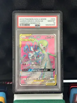 2019 Pokemon SUN & MOON Unbroken Bonds Gardevoir & Sylveon GX ✨ PSA 10 Tag Team - Image 4