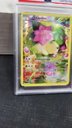 2016 SHAYMIN XY BLACK STAR PROMO MYTHICAL COLLEECTION POKEMON TCG PSA 9 #XY115 - Image 4