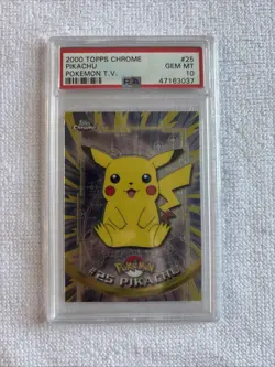 Topps Chrome Pikachu #25 Pokemon 2000 Holo Foil PSA 10 Gem Mint - Image 1