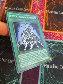 Yu-Gi-Oh! Inferno Reckless Summon DP2-EN025 Super Rare 1st Edition Near Mint - Image 2